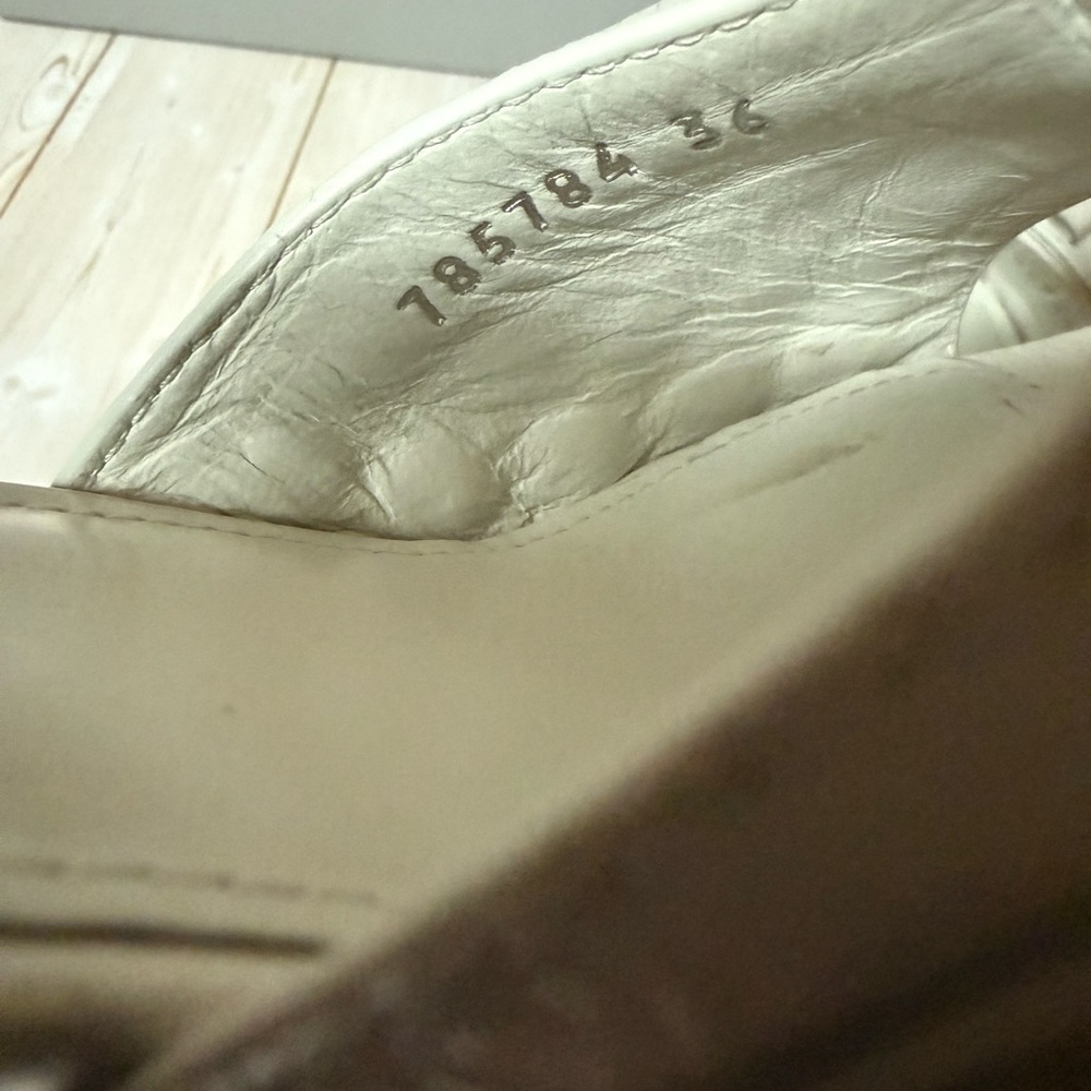 Balenciaga Cagole Leather Slide Sandal Optic White Sz 36 / 6 - Picture 13 of 16